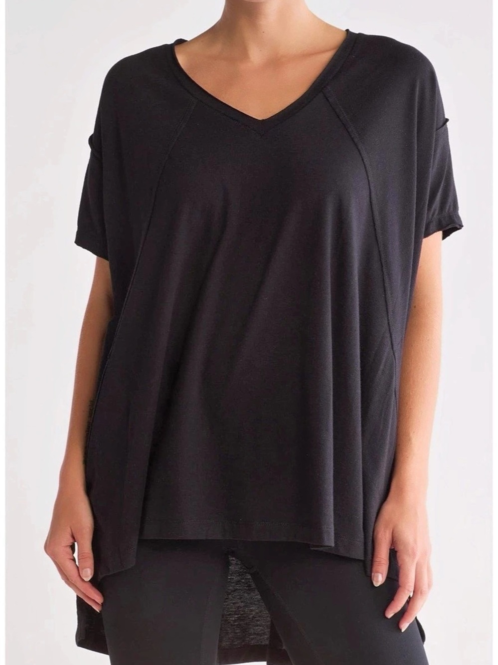 FP Movement Black V-Neck Tunic Size Medium